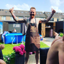 Lederen Bbq King schort