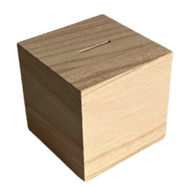 Houten spaarpot