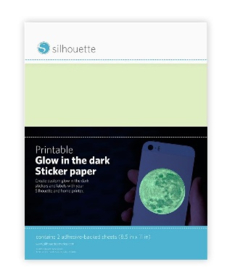 Silhouette Printable Glow in the dark sticker paper