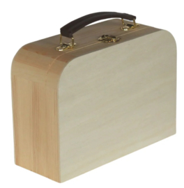 Houten koffertje 23 cm