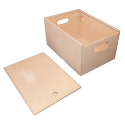 Houten bewaarkist met schuifdeksel (18x25x35 cm)