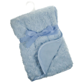 Baby dekens rozenmotief Blauw