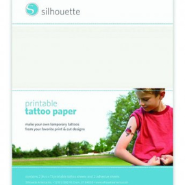 Silhouette tatoeage papier transparant