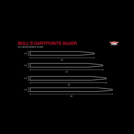 Bull's Dartpoints Silver 36mm