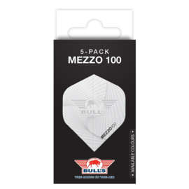 Bull's Mezzo 100 No.2 Flights | 5-Pack White