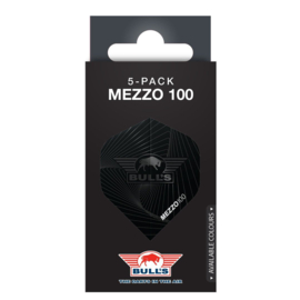 Bull's Mezzo 100 No.2 Flights | 5-Pack Black