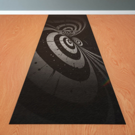Bulls Illusion Carpet Dartmat Black/White| 241x55 cm
