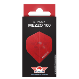 Bull's Mezzo 100 No.2 Flights | 5-Pack Red