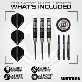 Winmau Blackout 2 steeltip dartpijlen 90% tungsten 25gr