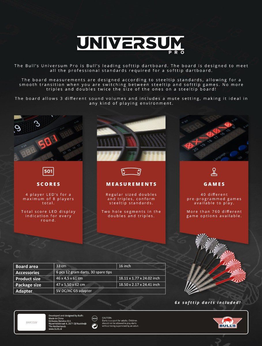 Bull's Universum Intro Electronic Dartboard