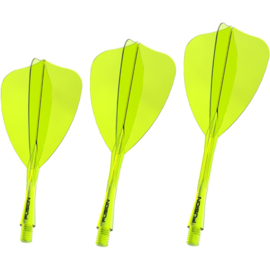 Winmau Fusion Arrow Flight & Shaft transparant geel Medium 34mm