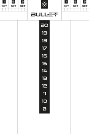 Bullet White Scoreboard 45x30cm