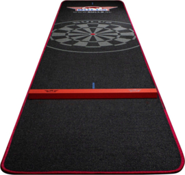 Bull's Carpet Dart Mat Black-Red + Oche 300 x 65cm