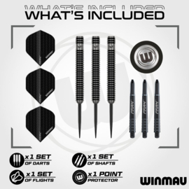 Winmau Blackout 1 steeltip dartpijlen 90% tungsten 24gr