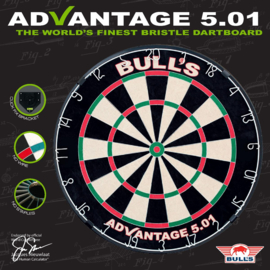 Bull's ADVANTAGE 5.01 Dartboard incl. Clickfix Bracket