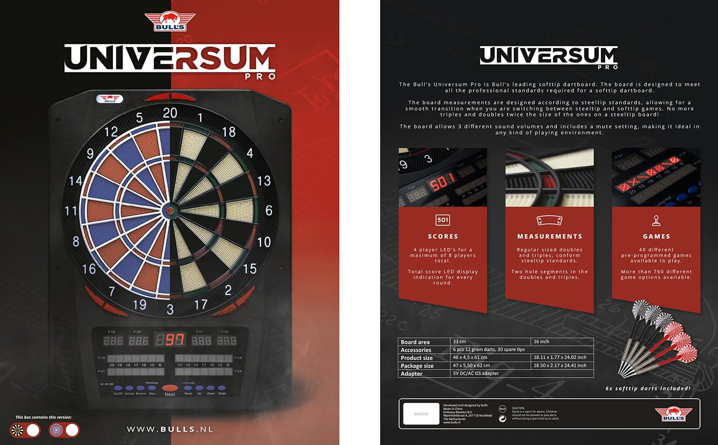 Bull's Universum Intro Electronic Dartboard