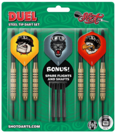 Shot Value Range Duel Steeltip Darts Set 18 gram