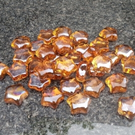 Glassteentjes oranje sterretjes