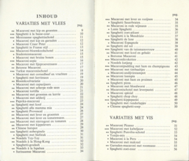 120 MACARONI- EN SPAGHETTI RECEPTEN VAN NEDERLANDSE HUISVROUWEN – jaren ‘70
