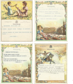 SET van 4 oude belgische telegrammen – 1948