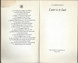 Later is te laat – S. CARMIGGELT – 1964