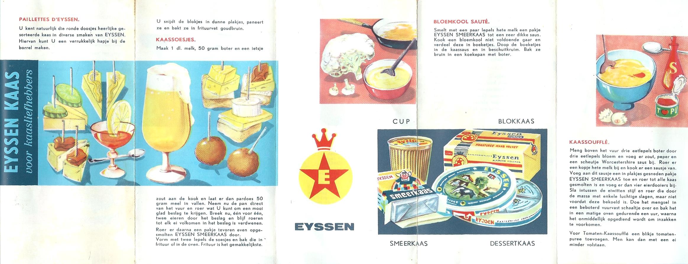 Folder - EYSSEN kaas Recepten – jaren ‘60