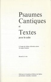 Psaumes Cantiques et Textes pour le culte – 1976