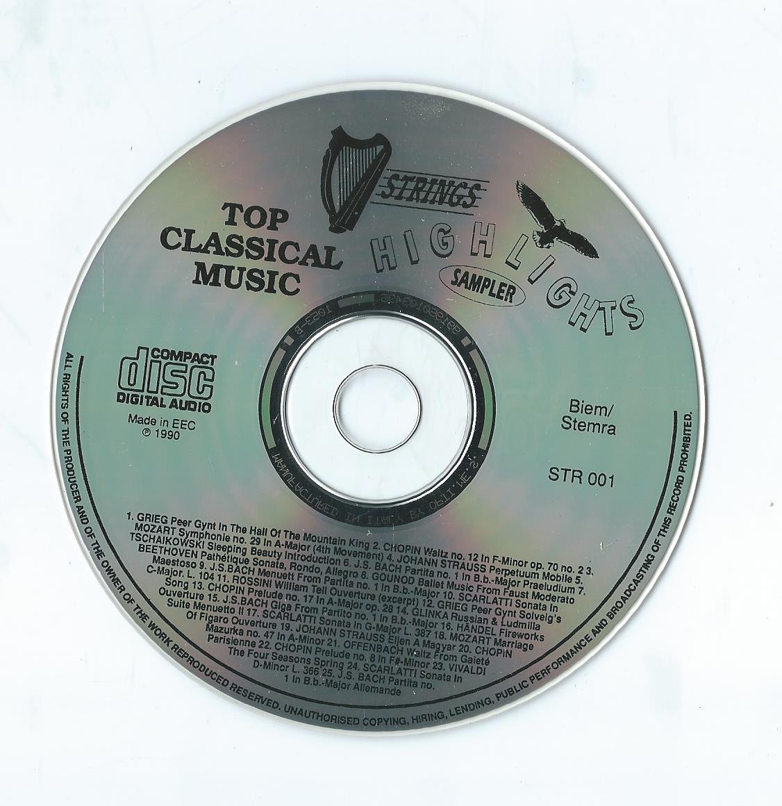 CD – Various – TOP CLASSICAL MUSIC – HIGHLIGHTS SAMPLER - 1990