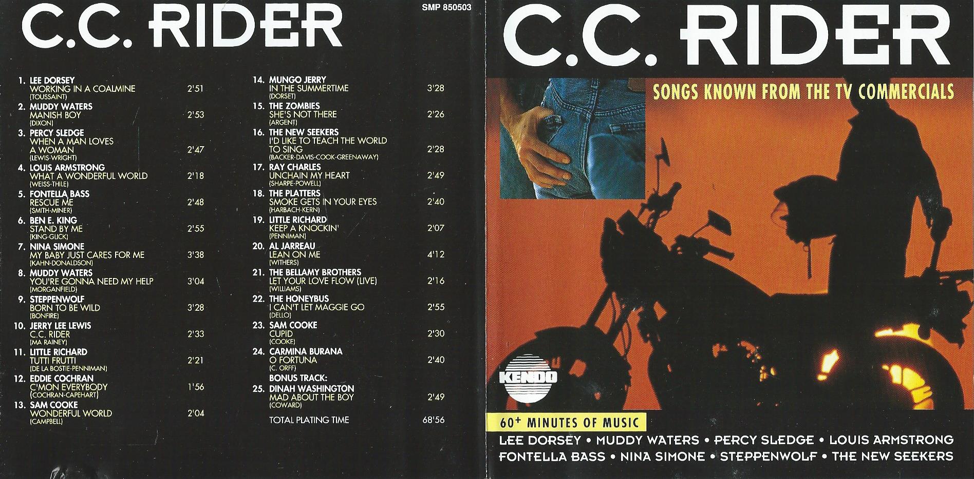 CD – Various - C.C. RIDER - SONGS KNOWN FROM THE TV COMMERCIALS - 1993