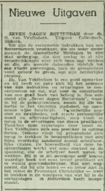 ZEVEN DAGEN ROTTERDAM – G. VAN VELDHUIZEN - 1940