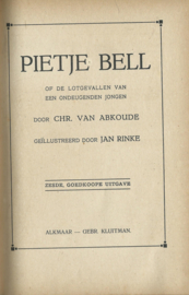 PIETJE BELL – CHR. van ABKOUDE – 1922