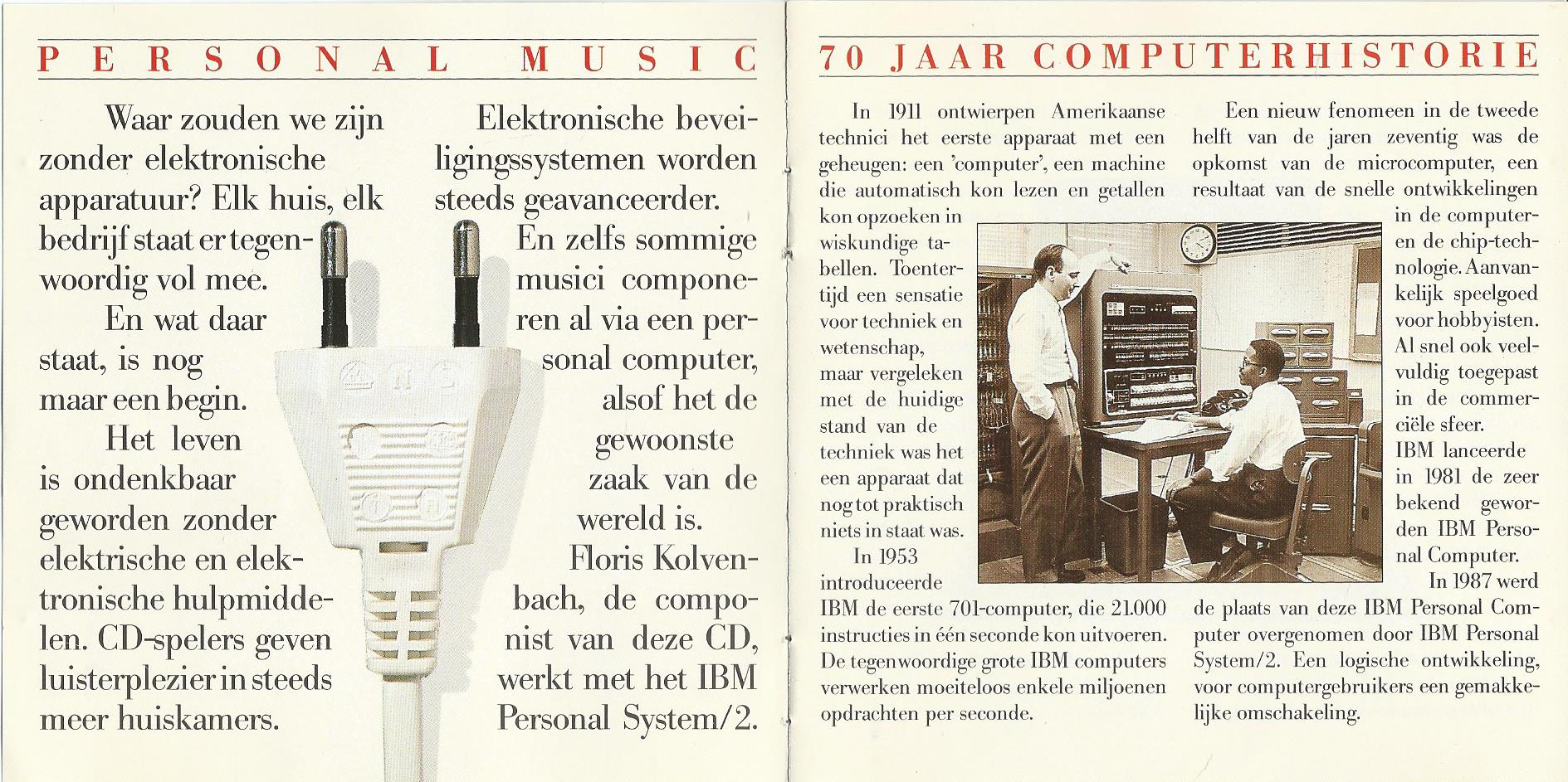 CD – Floris Kolvenbach – Personal Music - 1988