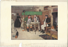 Prent – ‘Take example of your father …’ - Cecil Charles Windsor Aldin (1870-1935) - 1910