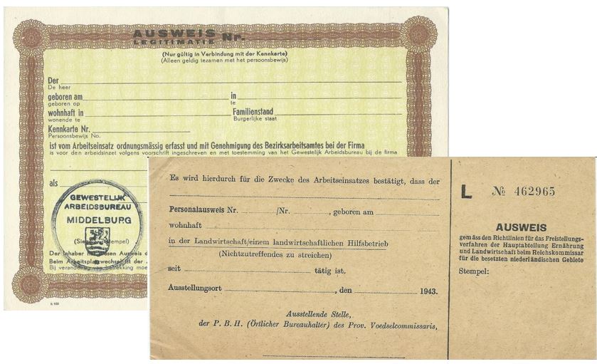 AUSWEIS - 2x – ca. 1941-1943