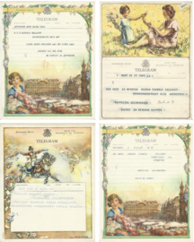 SET van 4 oude belgische telegrammen – 1948