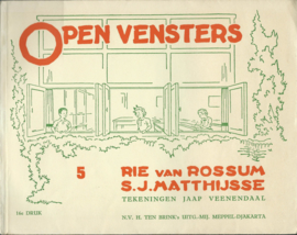 OPEN VENSTERS 3 en 5 – RIE van ROOSUM / S.J. MATTHIJSSE - 2 STUKS - ca. 1935-1940