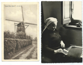 SET van 2 ansichtkaarten – België – Brugge / Poppel