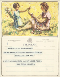 SET van 4 oude belgische telegrammen – 1948
