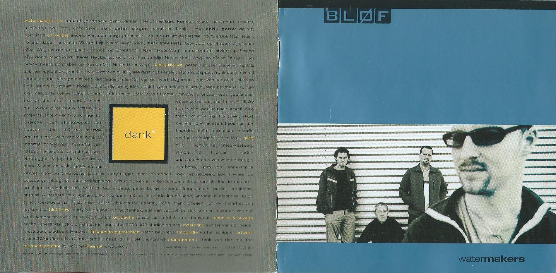 CD – BLØF – WATERMAKERS - 2000