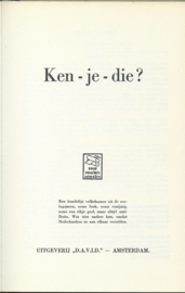 Ken-je-die ? Humor uit de oorlogsjaren – HERUITGAVE (org. 1944) - 1995