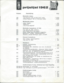 JOUEF - Catalogus - TRAINS 1962