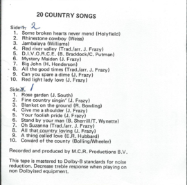 MC – Various – 20 COUNTRY SONGS – jaren ‘80