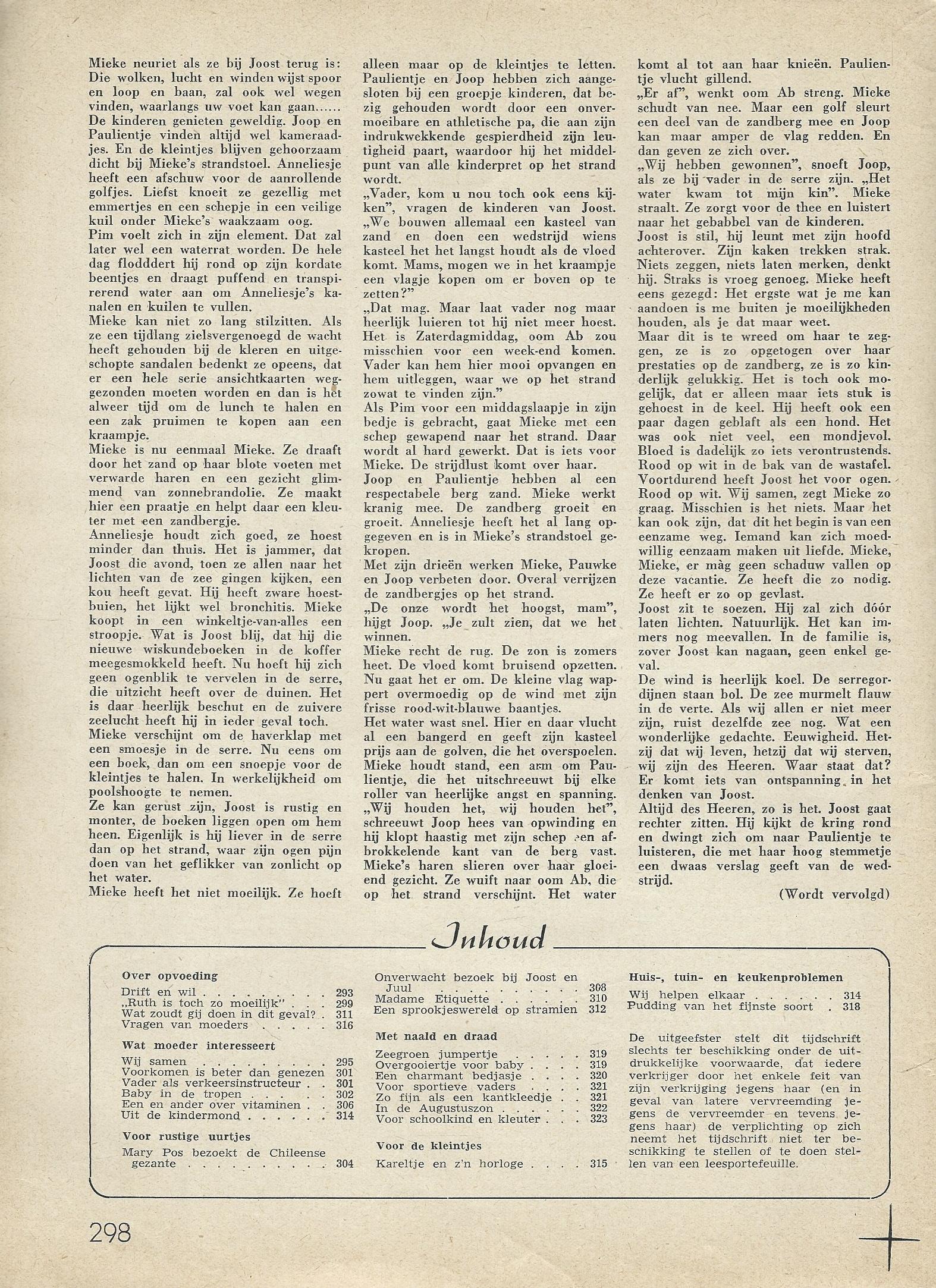 Moeder, HET “VAKBLAD” VOOR MOEDERS – AUG. 1949