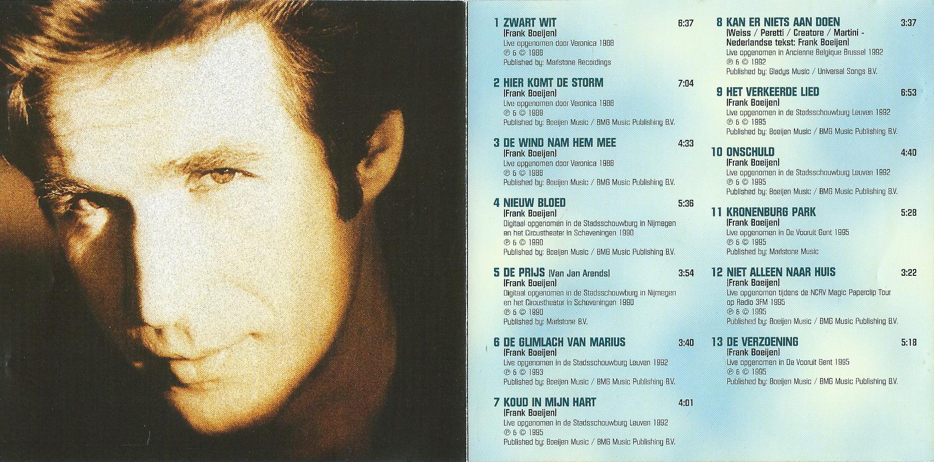 CD – Frank Boeijen – Live - Door De Jaren Heen – 1999