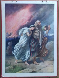 Schoolplaat: De verdelging van Solomon (De verwoesting van Sodom, nr. 18) - 1906-1917