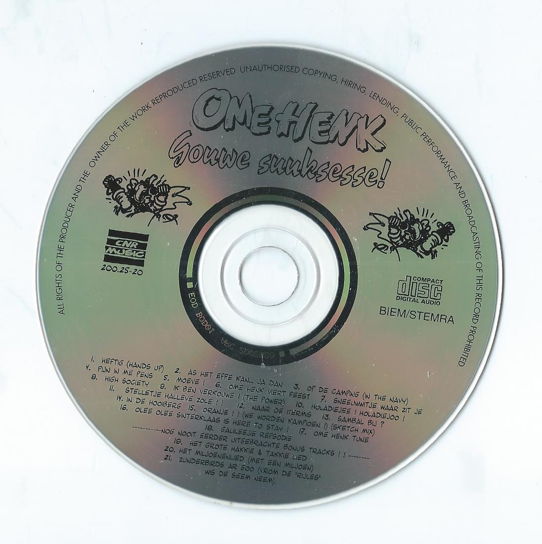 CD – OME HENK – Gouwe suuksesse! (compilatie) - 1995