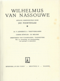 WILHELMUS VAN NASSOUWE – JAN POORTENAAR – ca. 1940