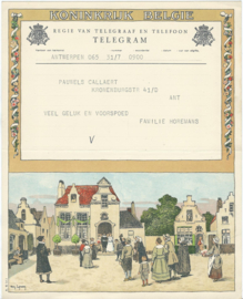 SET van 4 oude belgische telegrammen – 1948