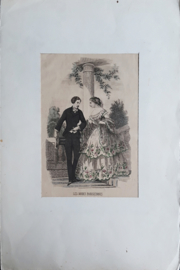 Prent – Les modes Parisiennes – Bild zur Wiener Theaterzeiting No. 17 - ca. 1875