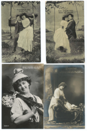 Kaarten setje 105 - 4 stuks - ca. 1909